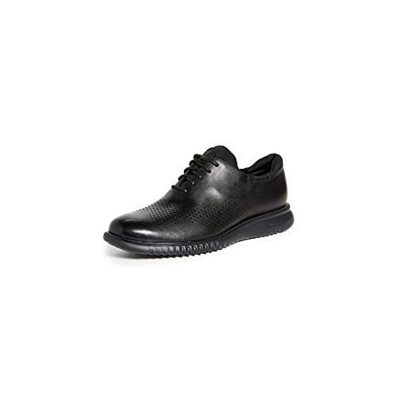 NEW COLE HAAN MENS ZEROGRAND LASER WING OXFORD, BLACK LEATHER